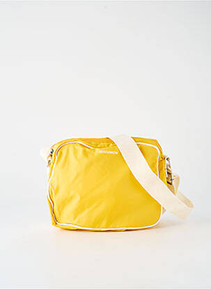 Sac effet matière satinée jaune BENSIMON unisexe