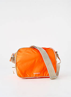 Sac multipoches forme rectangulaire orange BENSIMON femme