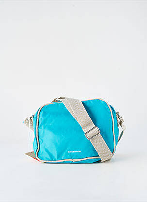 Sac fermeture zippée bleu BENSIMON unisexe