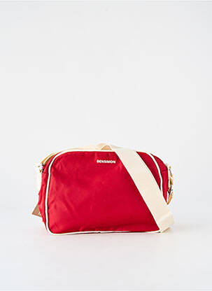 Sac fermeture zippée rouge BENSIMON unisexe