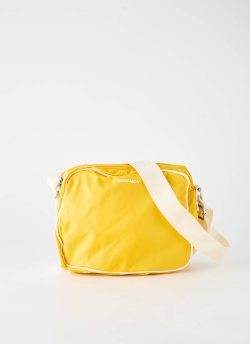 Sac effet matière satinée jaune BENSIMON unisexe