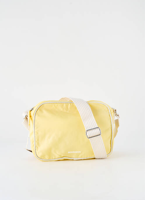 Sac multipoches forme rectangulaire jaune BENSIMON femme