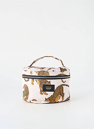 Trousse imprimé fantaisie beige WOUF femme