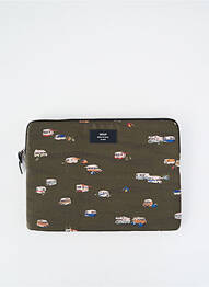 Pochette coutures renforcées vert WOUF unisexe