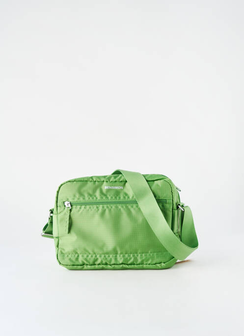 Sac multipoches forme rectangulaire vert BENSIMON femme