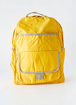 Sac à dos effet matière satinée jaune BENSIMON femme