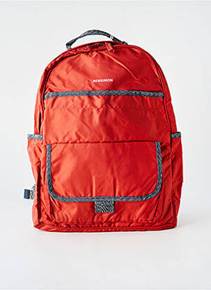 Sac à dos effet matière satinée rouge BENSIMON femme