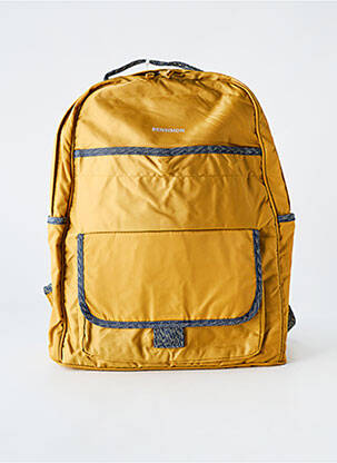 Sac à dos effet matière satinée vert BENSIMON femme