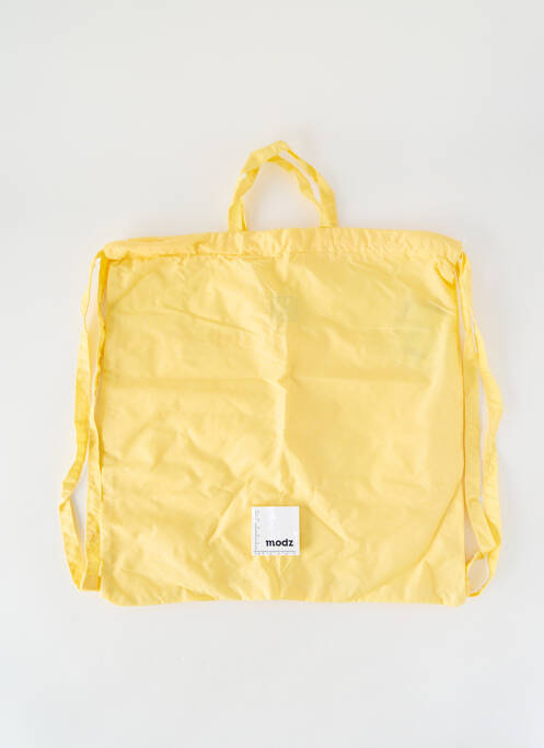 Sac à dos effet matière satinée jaune BENSIMON femme
