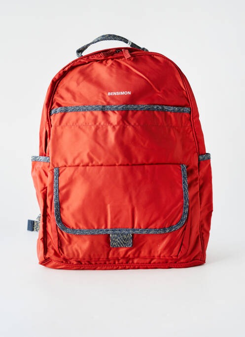 Sac à dos effet matière satinée rouge BENSIMON femme
