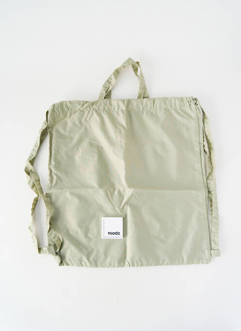Sac à dos effet matière satinée vert BENSIMON femme