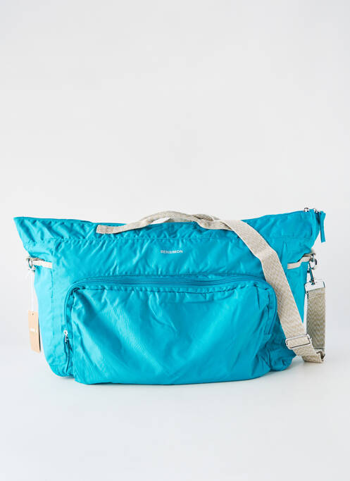 Sac fermeture zippée bleu BENSIMON unisexe