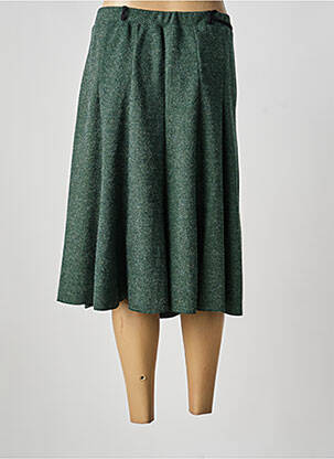 Jupe mi-longue coupe droite vert NIKI MODE femme