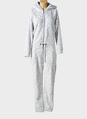 Combi-pantalon manches longues gris REBELLE femme