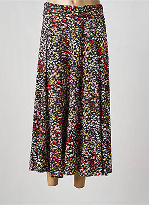 Jupe longue imprimé fantaisie noir JOY'S PARIS femme