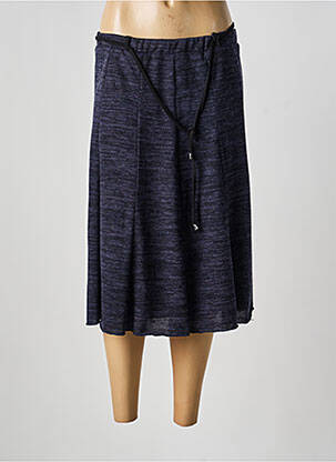 Jupe mi-longue coupe droite bleu NIKI MODE femme