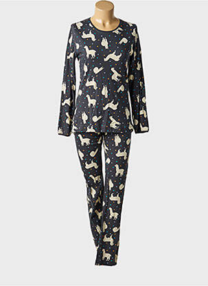 Pyjama coupe cintrée noir REBELLE BY PASTUNETTE femme