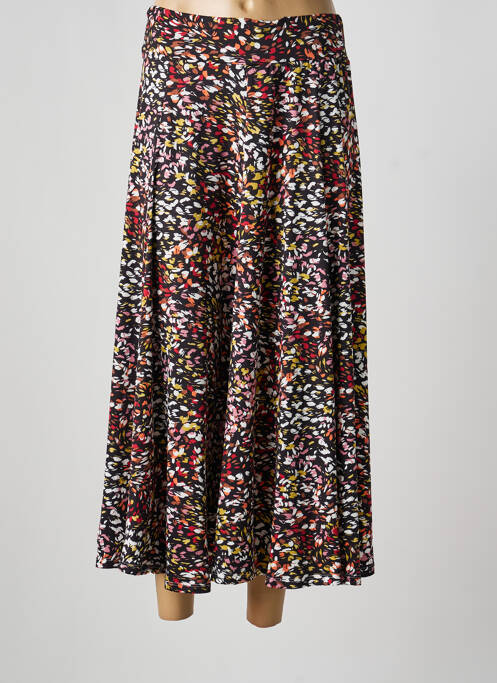 Jupe longue imprimé fantaisie noir JOY'S PARIS femme