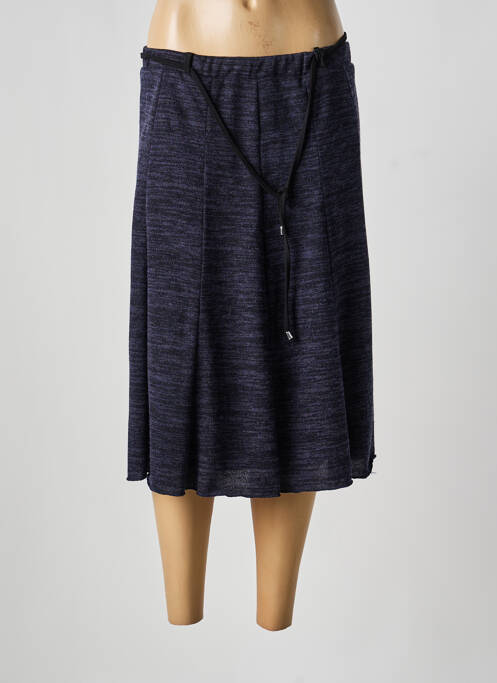 Jupe mi-longue coupe droite bleu NIKI MODE femme