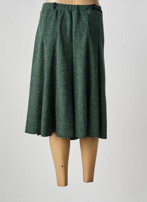 Jupe mi-longue coupe droite vert NIKI MODE femme