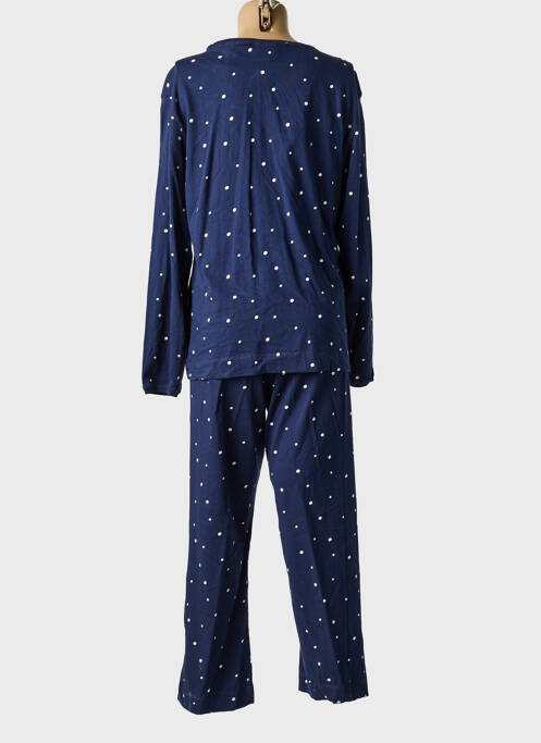 Pyjama col rond bleu REBELLE femme