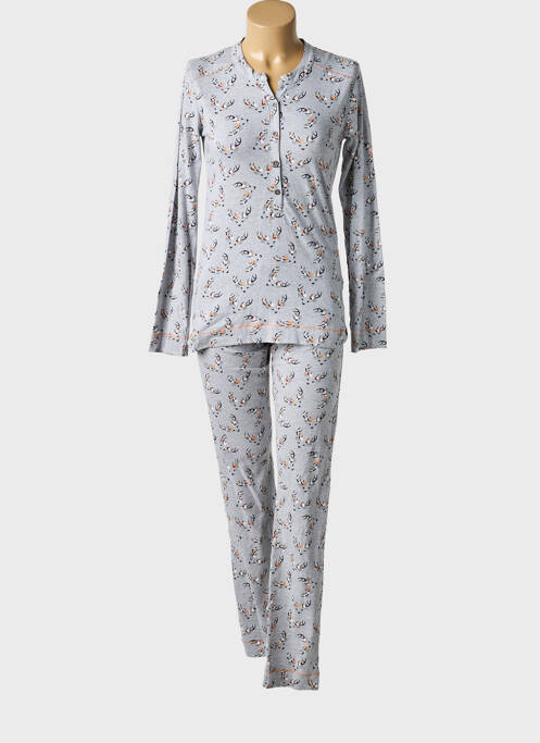 Pyjama coupe cintrée gris REBELLE BY PASTUNETTE femme