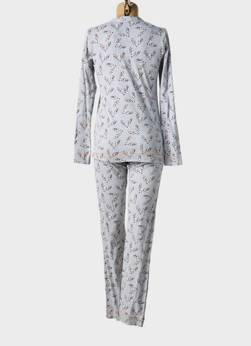 Pyjama coupe cintrée gris REBELLE BY PASTUNETTE femme