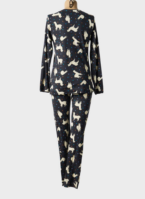 Pyjama coupe cintrée noir REBELLE BY PASTUNETTE femme