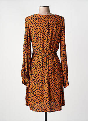 Robe courte manches longues manches longues orange AN' GE femme