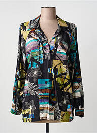 Blouse imprimé fantaisie manches longues noir HALOGENE femme