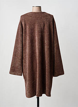 Gilet manches longues stretch marron 2W PARIS femme