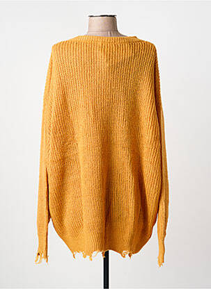 Pull col v manches longues jaune 2W PARIS femme