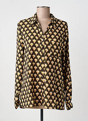 Chemisier coupe cintrée manches longues noir SARAH JOHN femme