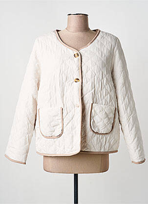 Doudoune poches sans capuche beige O.P.L FASHION femme