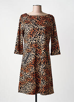 Robe courte manches 3/4 manches 3/4 noir VEGAS femme