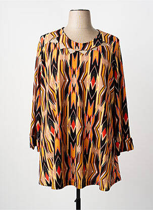 Top stretch manches longues jaune 2W PARIS femme