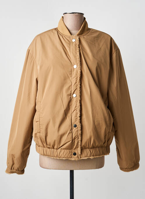 Blouson col v beige ATTRAIT femme