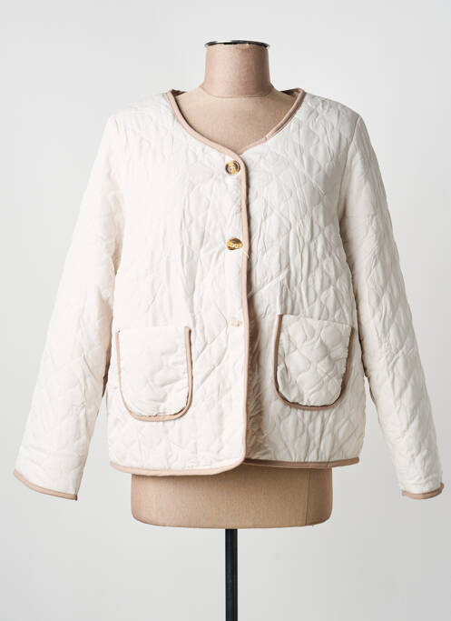 Doudoune poches sans capuche beige O.P.L FASHION femme