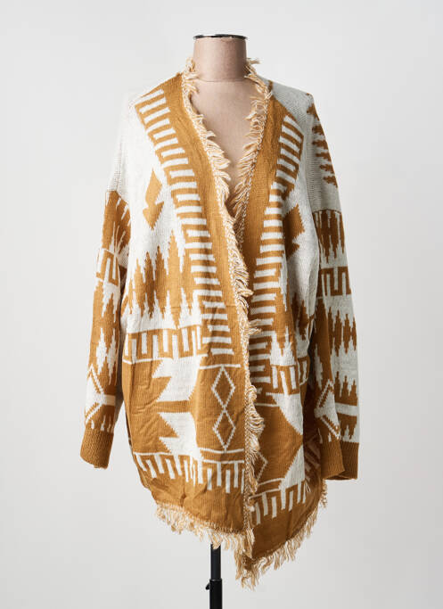 Gilet manches longues stretch marron 2W PARIS femme