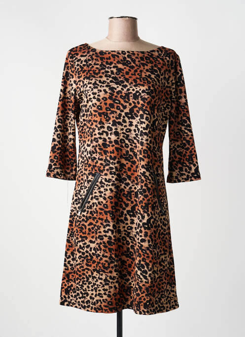 Robe courte manches 3/4 manches 3/4 noir VEGAS femme