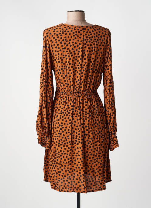 Robe courte manches longues manches longues orange AN' GE femme