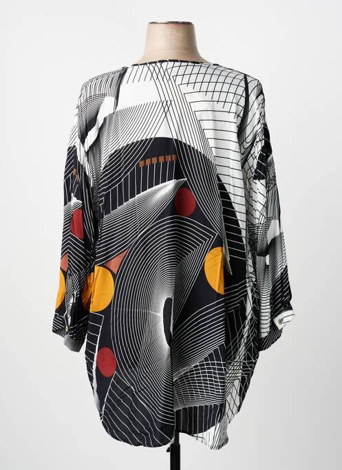 Tunique manches longues imprimé fantaisie noir JEAN MARC PHILIPPE femme