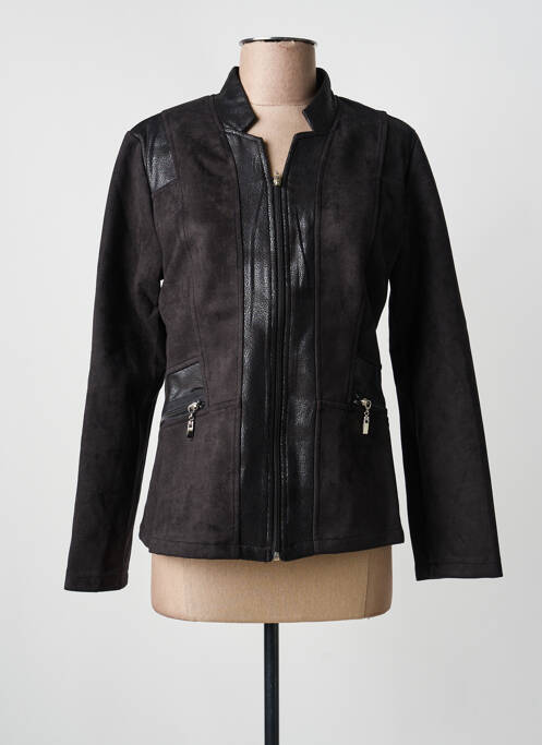 Veste casual tissage suedine noir S.QUISE femme