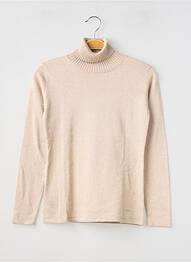 Pull col roulé coupe cintrée manches longues beige MAYORAL fille