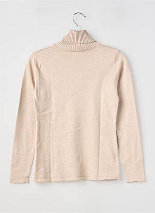 Pull col roulé coupe cintrée manches longues beige MAYORAL fille