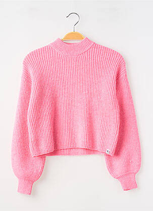 Pull stretch manches longues rose GARCIA fille