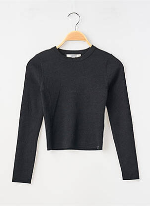 Pull maille fine manches longues noir GARCIA fille