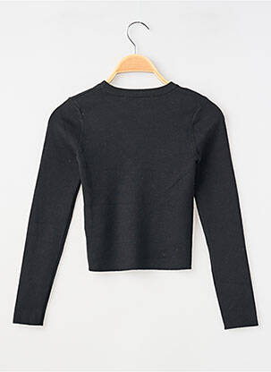 Pull maille fine manches longues noir GARCIA fille