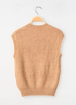 Pull resserrée sur le bas sans manche beige GARCIA fille