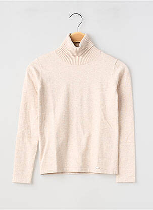 Pull col roulé coupe cintrée manches longues beige MAYORAL fille